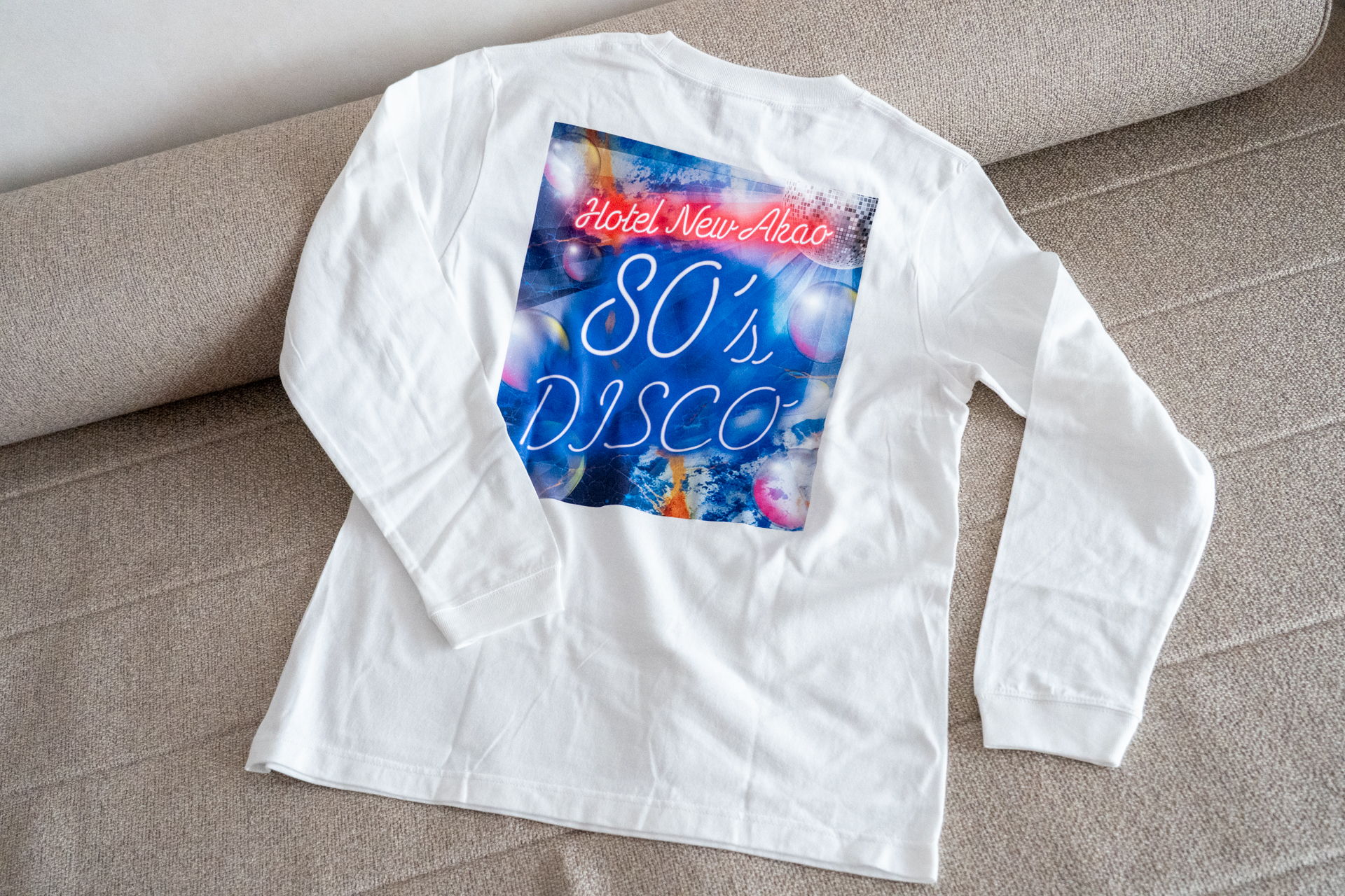 特別宿泊プランに特典として付いていたイベント限定デザインのホテルニューアカオオリジナルTシャツ