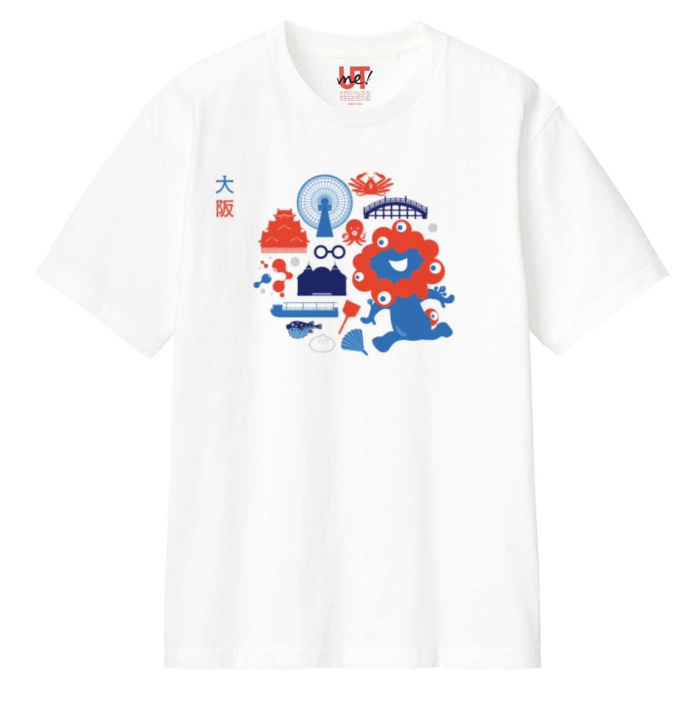 大阪観光を楽しむミャクミャクのTシャツ