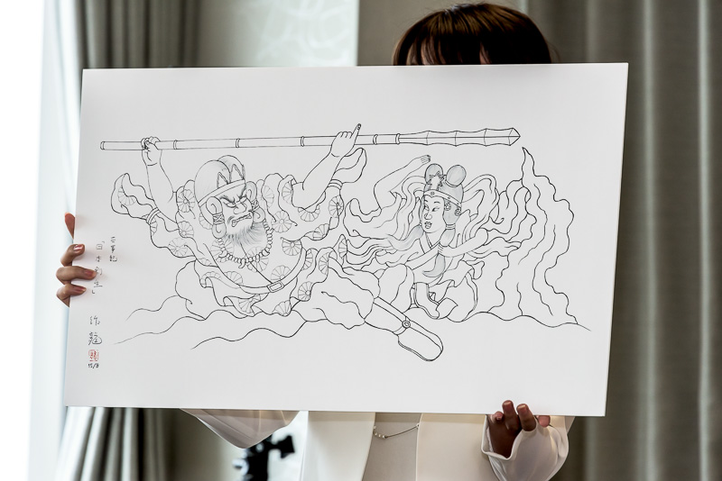 「JAPAN NIGHT 2015」で運行を予定されている千葉作龍氏作「古事記 日本創世」の下絵