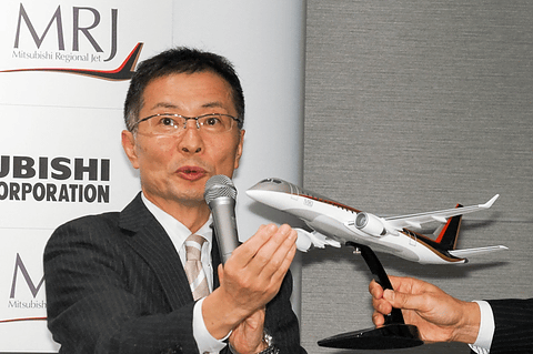 三菱航空機、10月末に予定する「MRJ」の初飛行に向けて記者会見 2016