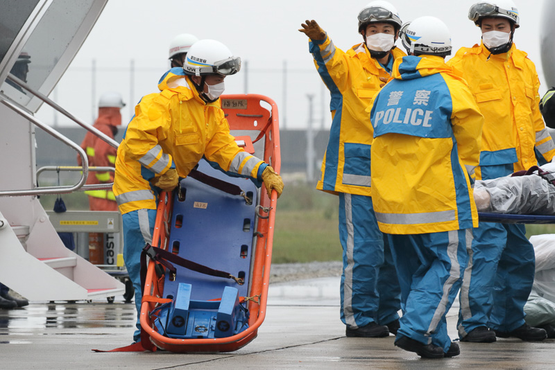 乗客の救出訓練