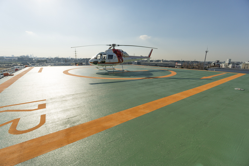 屋上のヘリポート