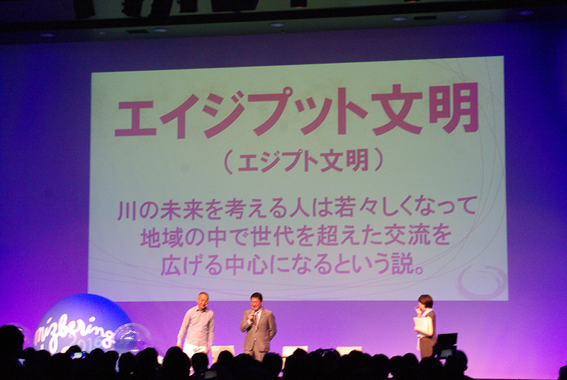 四大文明になぞらえて水辺のメリットを紹介した「ミズベリング的四大文明」