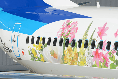 ANA ボーイング  737-800 1/200 東北FLOWER JET ANA、17種類の東北の花を描いた「東北FLOWER JET」の運航終了