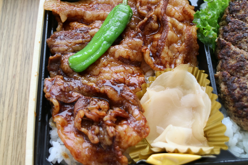 イベリコ豚エリア。ハンバーグに比べると厚みはなくても味で十分楽しめます