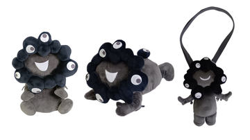 黒ミャクミャク　キーホルダー付き 約15cm ミャクミャク立体キーホルダーに新色「黒」登場！ 全6色展開に