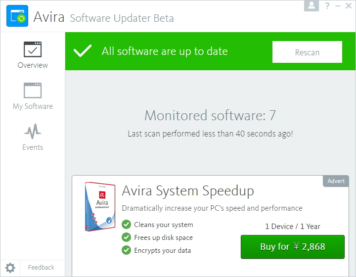 ［Overview］画面