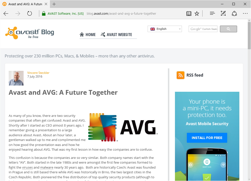 Avast社のリリース