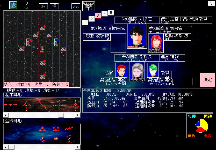 司令官、参謀長、幕僚……提督の能力を考え、適切な要員配置を行おう