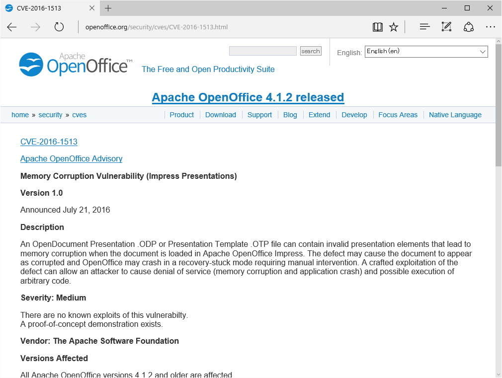公式リリースページ