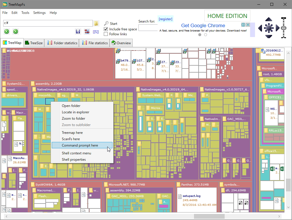 右クリックメニューにはさまざまなコマンドが用意されている
