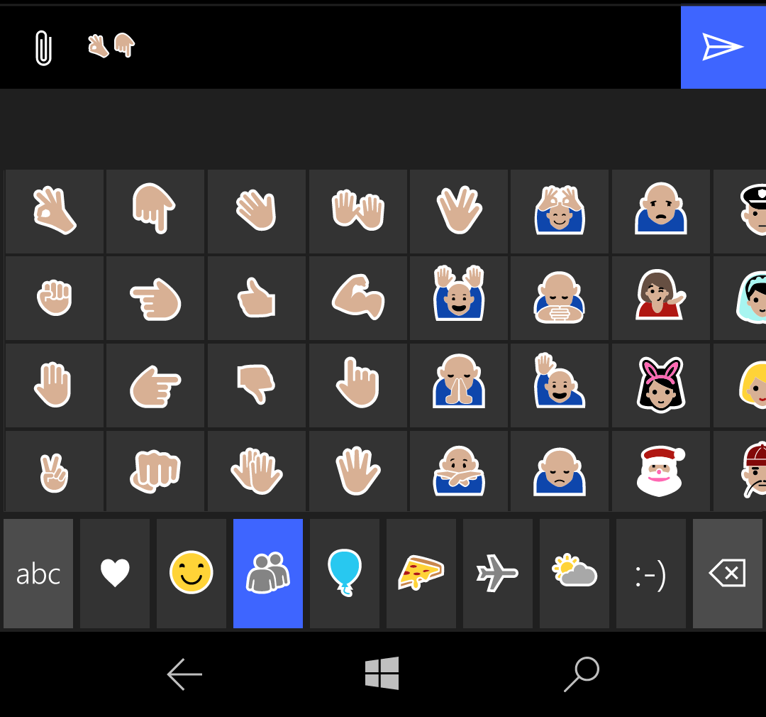 これで絵文字の配色が変化し、メールやメッセージでお好みの色の絵文字が利用可能になる