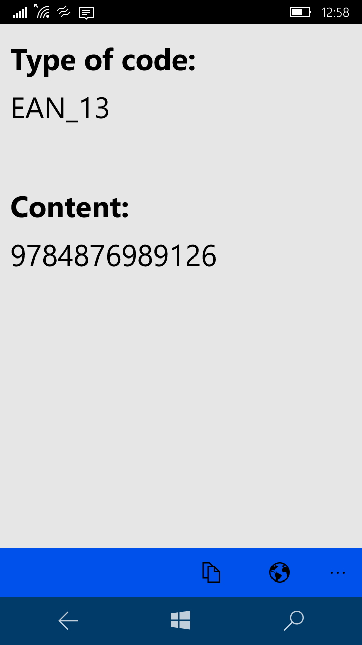 バーコードをスキャン