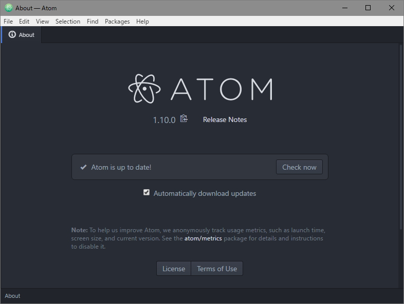 「Atom」v1.10.0
