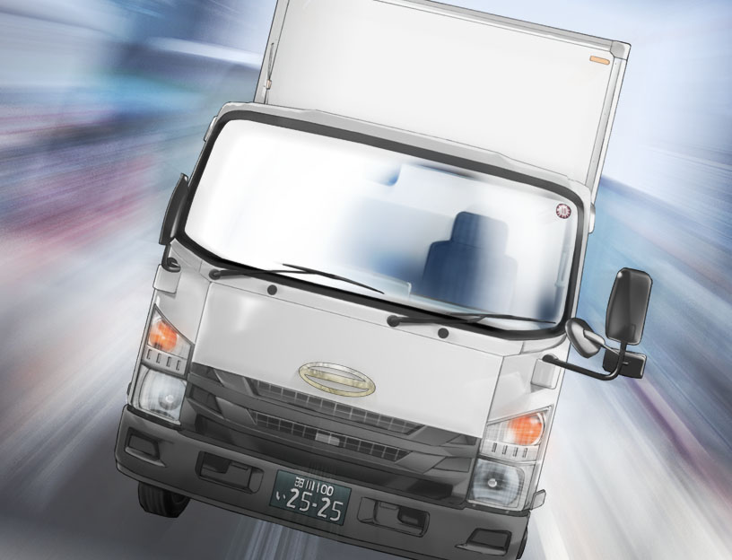 『異世界に転生させるトラック』と名付けられた背景素材