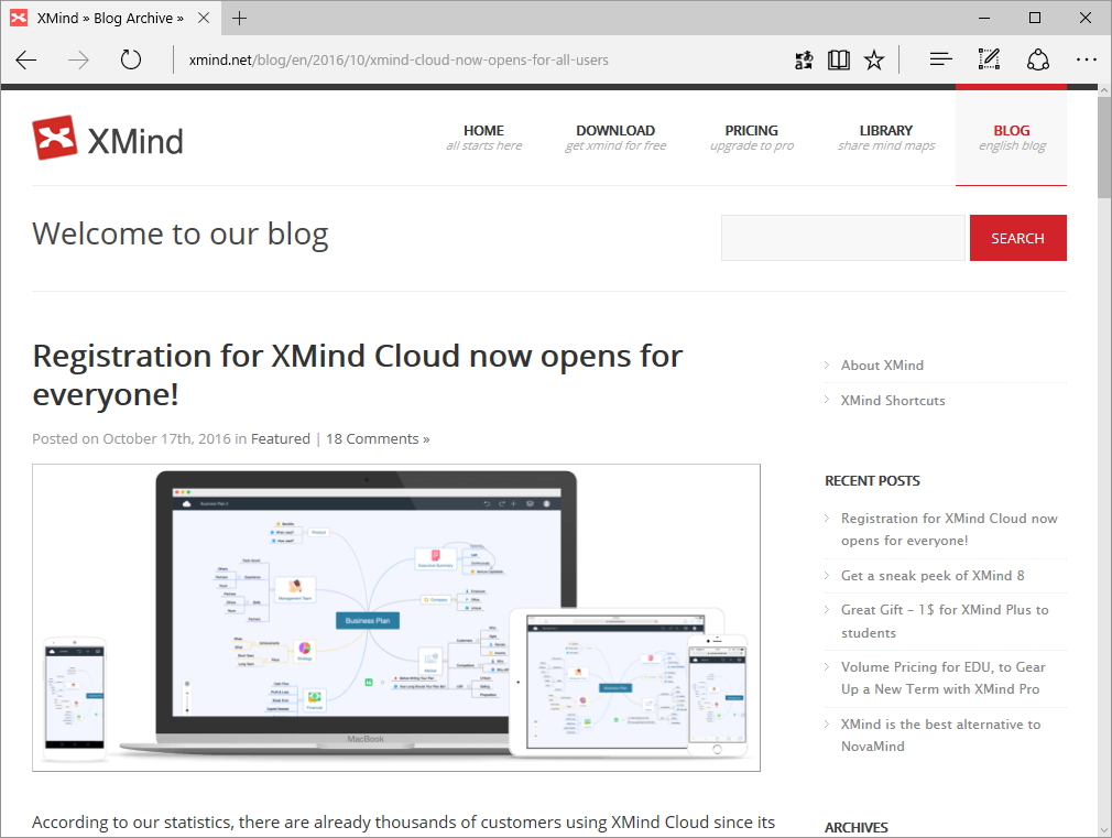 同社の公式ブログ