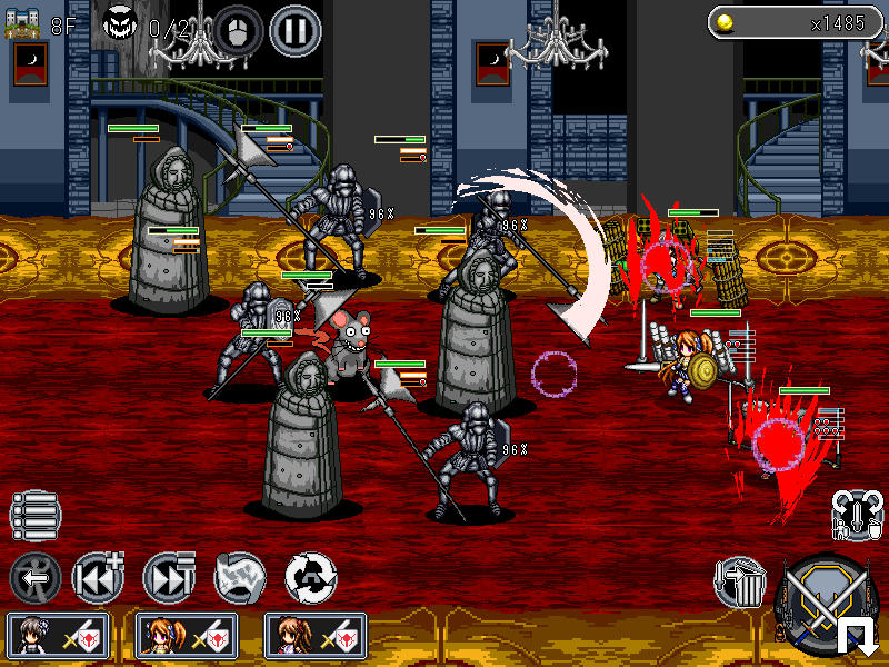 ダイナミックに動くキャラクターのドット絵は見ていて飽きが来ず、見事な作り込みだ