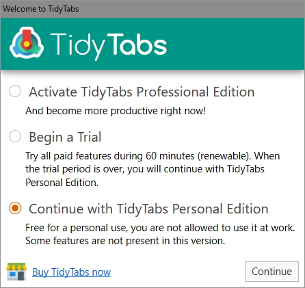 商用不可の“Personal”エディションは無償だが、いくつかの機能制限がある