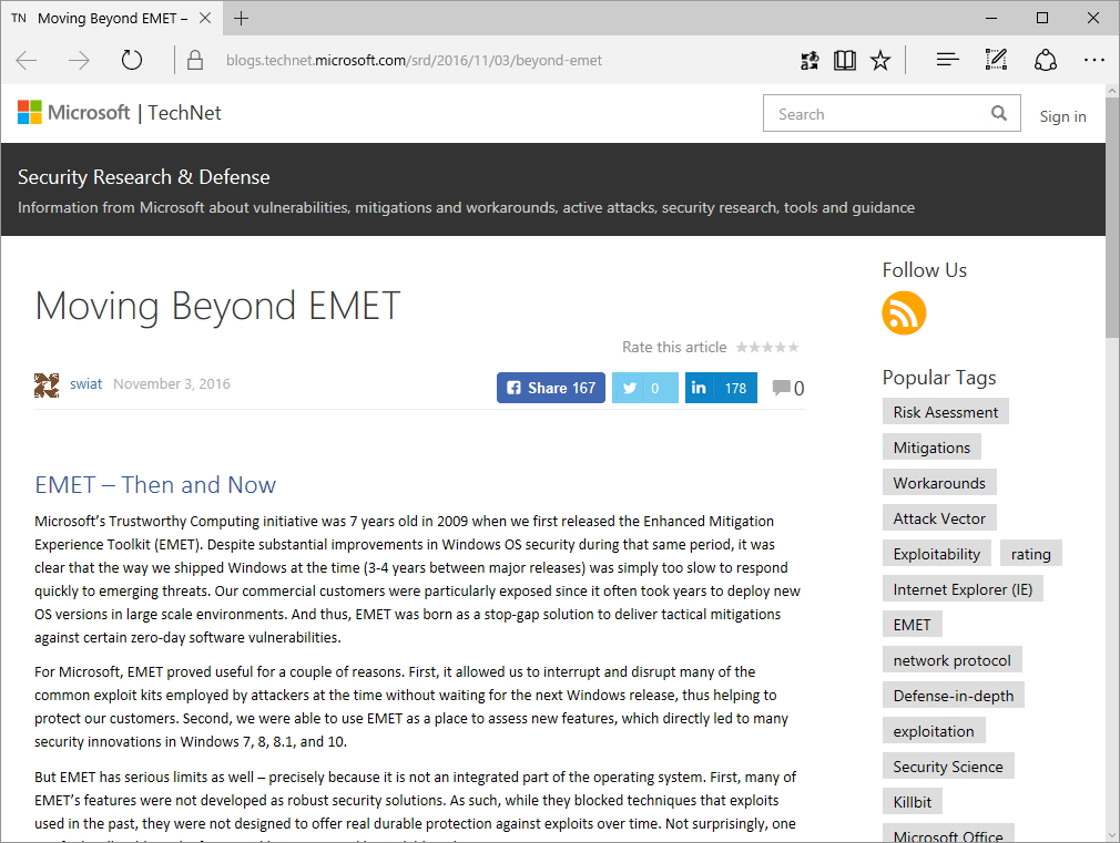 公式ブログ“Security Research & Defense”のアナウンス
