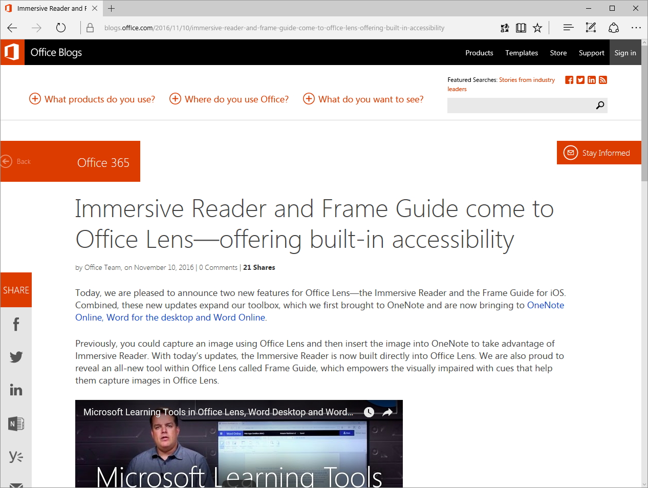 公式ブログ“Office Blogs”