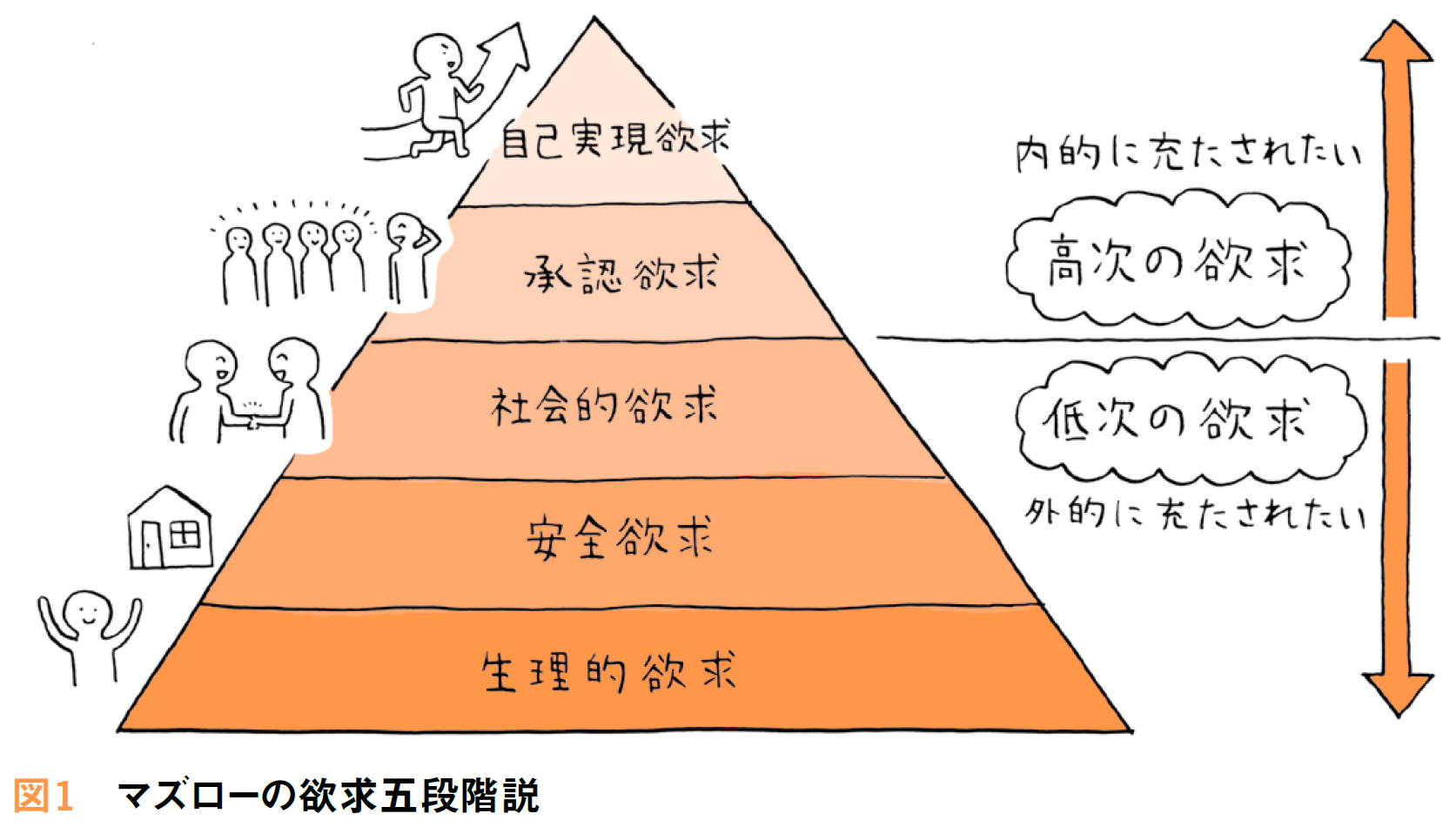 図1：マズローの欲求五段階説