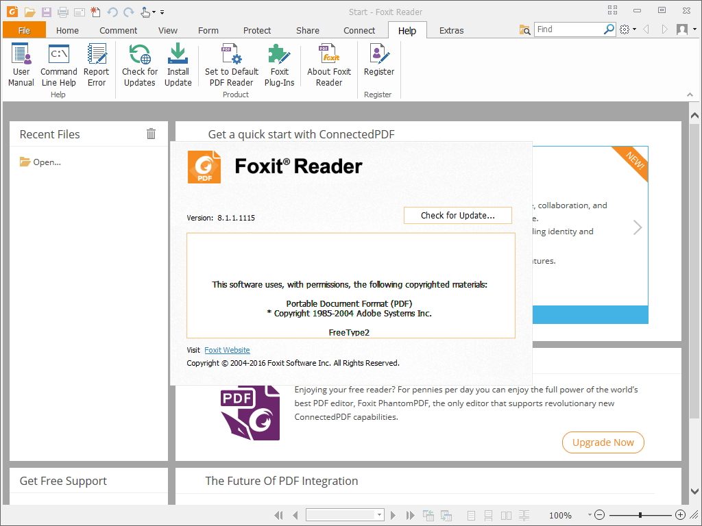 「Foxit Reader」v8.1.1.1115