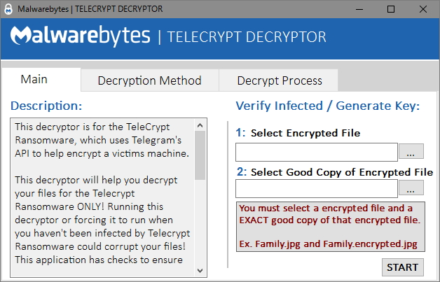 「Malwarebytes Telecrypt Decryptor」v1.5.0.0