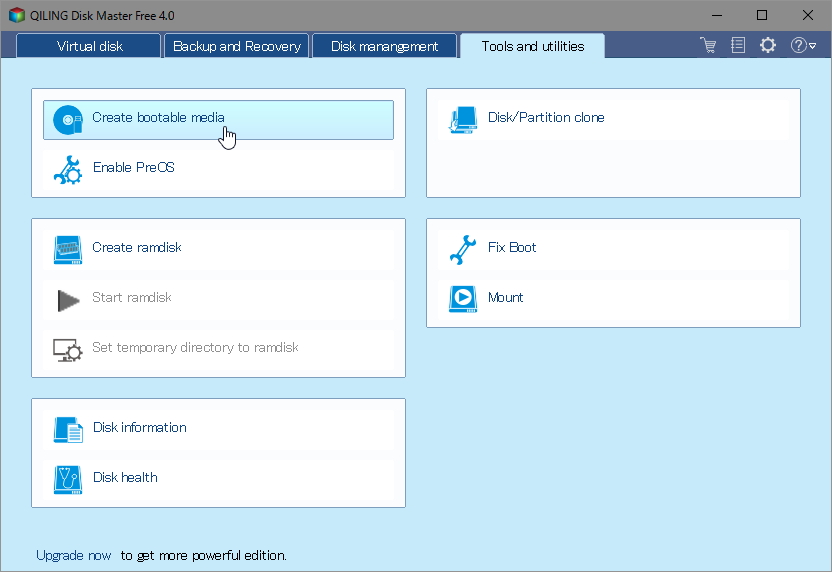 「Windows PE」ベースのブータブルディスクを作成する機能が追加