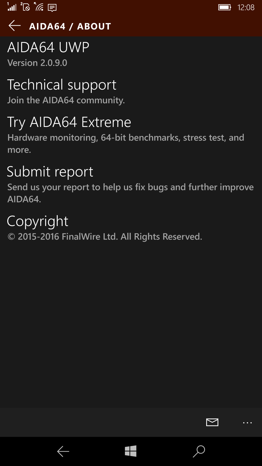 バージョン情報などを確認する［About］