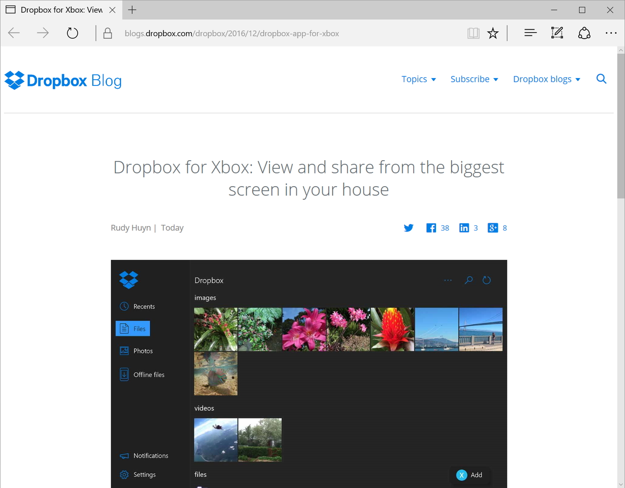 公式ブログ“Dropbox Blog”