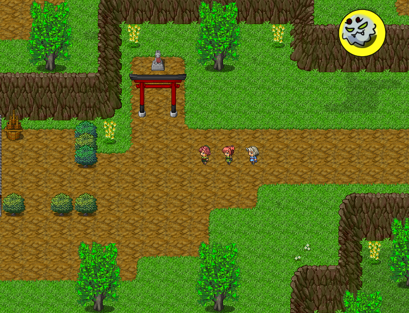 フィールド移動はオートで進行。画面右上に表示されるシンボルの色が青→緑→黄→赤と変わっていき、赤になると敵とエンカウントする。エンカウント頻度の設定次第では1ステージで一度もエンカウントしないこともある