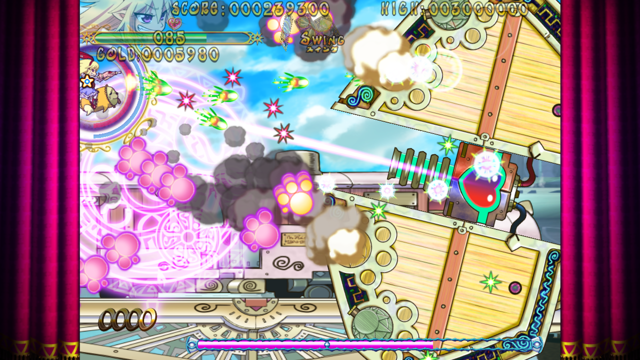 “TROUBLE☆WITCHES AC”モードは画面の縦横比が4:3に変わる