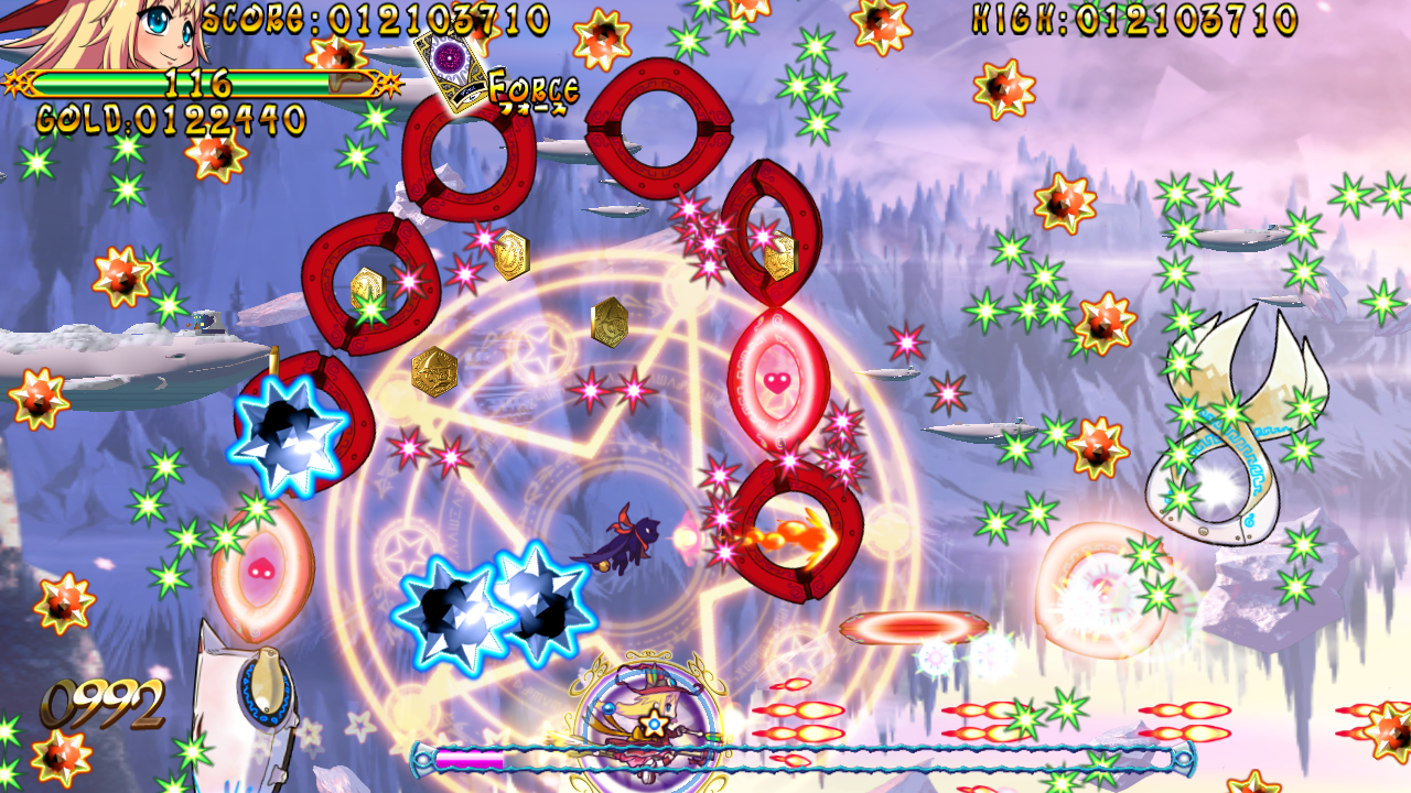 見た目の派手さが目立つが、プレイ感は爽快さだけではない。普通のシューティングゲームとは違う頭の使い方をするのも本作の面白いところだ