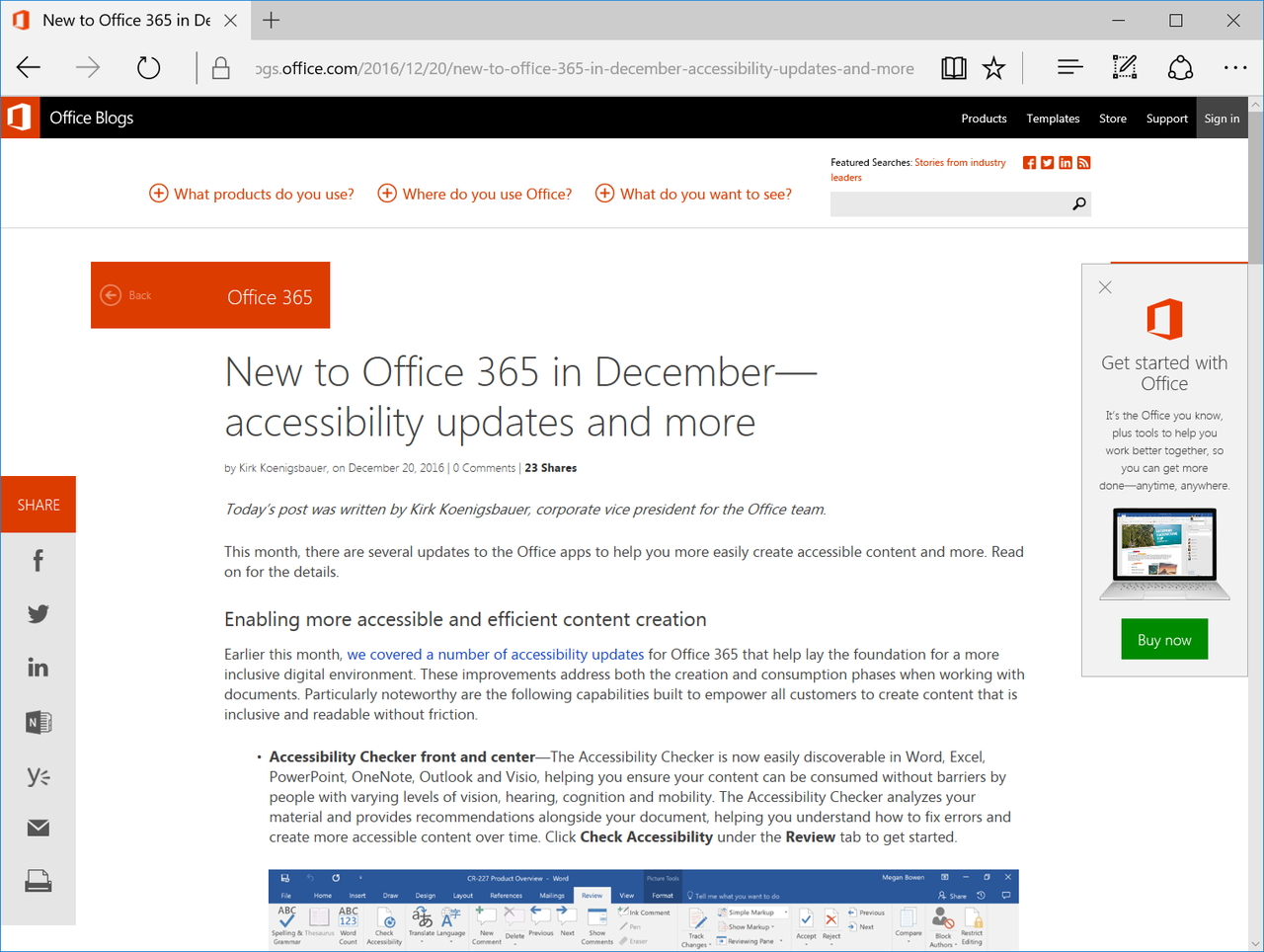 公式ブログ“Office Blogs”