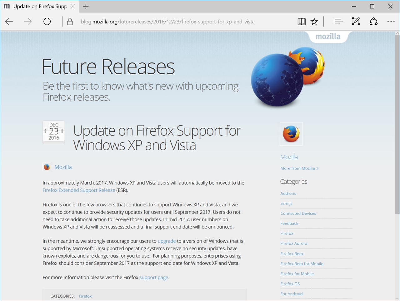 公式ブログ“Future Releases”