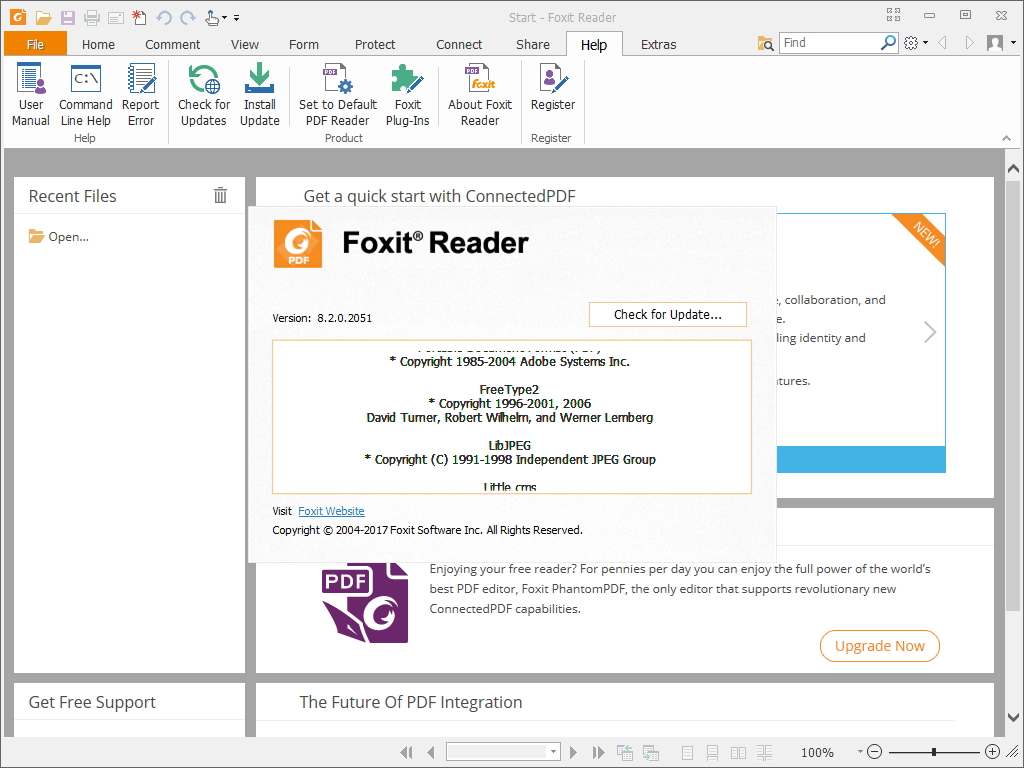 「Foxit Reader」v8.2.0.2051