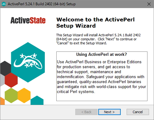 「ActivePerl」v5.24.1 Build 2402