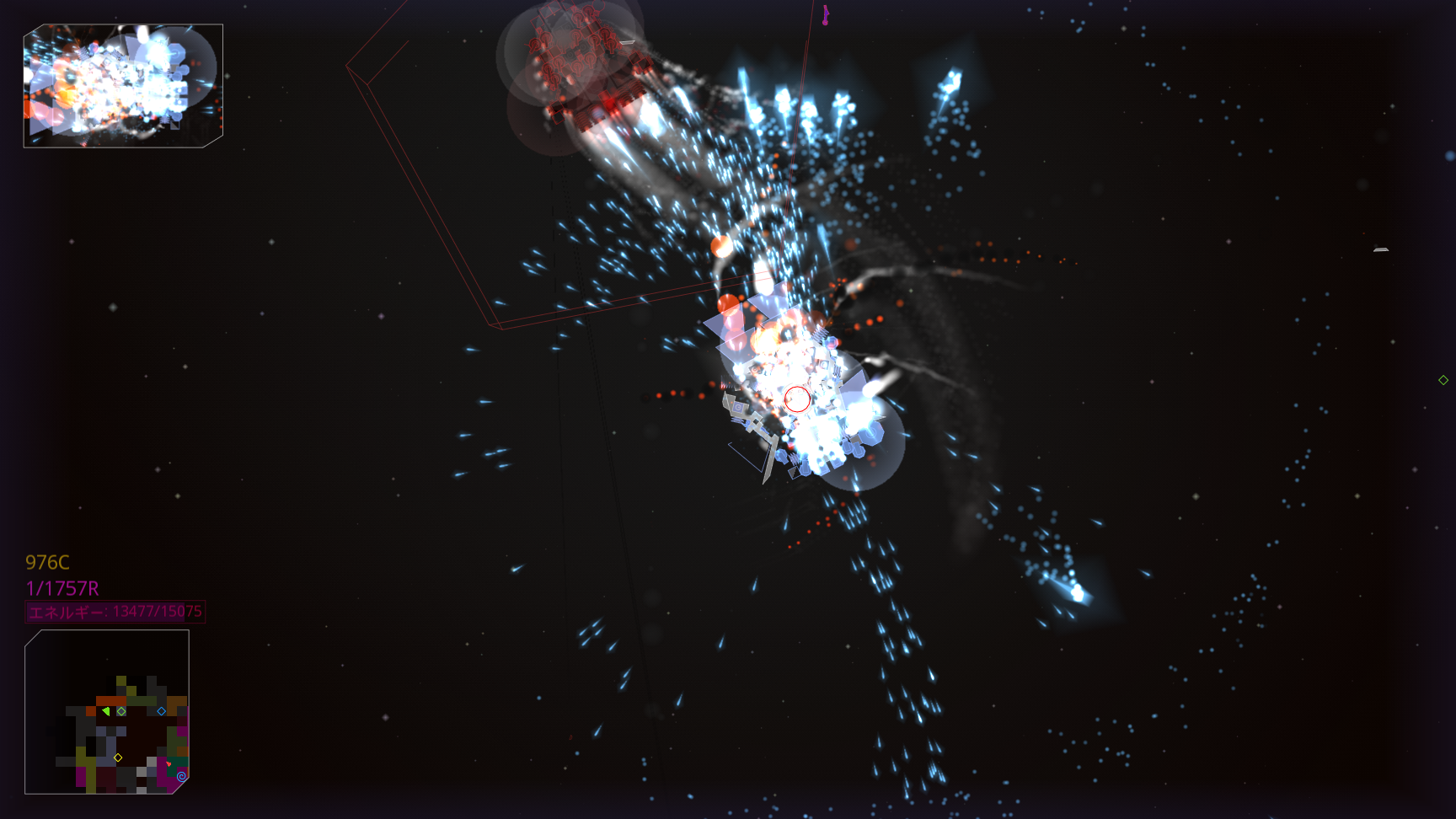 マウスの左ボタンを押し続けるだけで、全砲門による一斉射撃が開始される。その様子は壮観だ