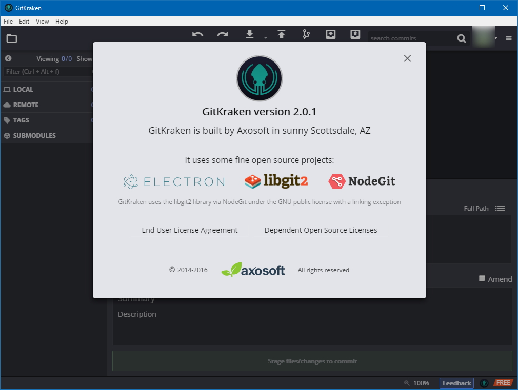 「Axosoft GitKraken」v2.0
