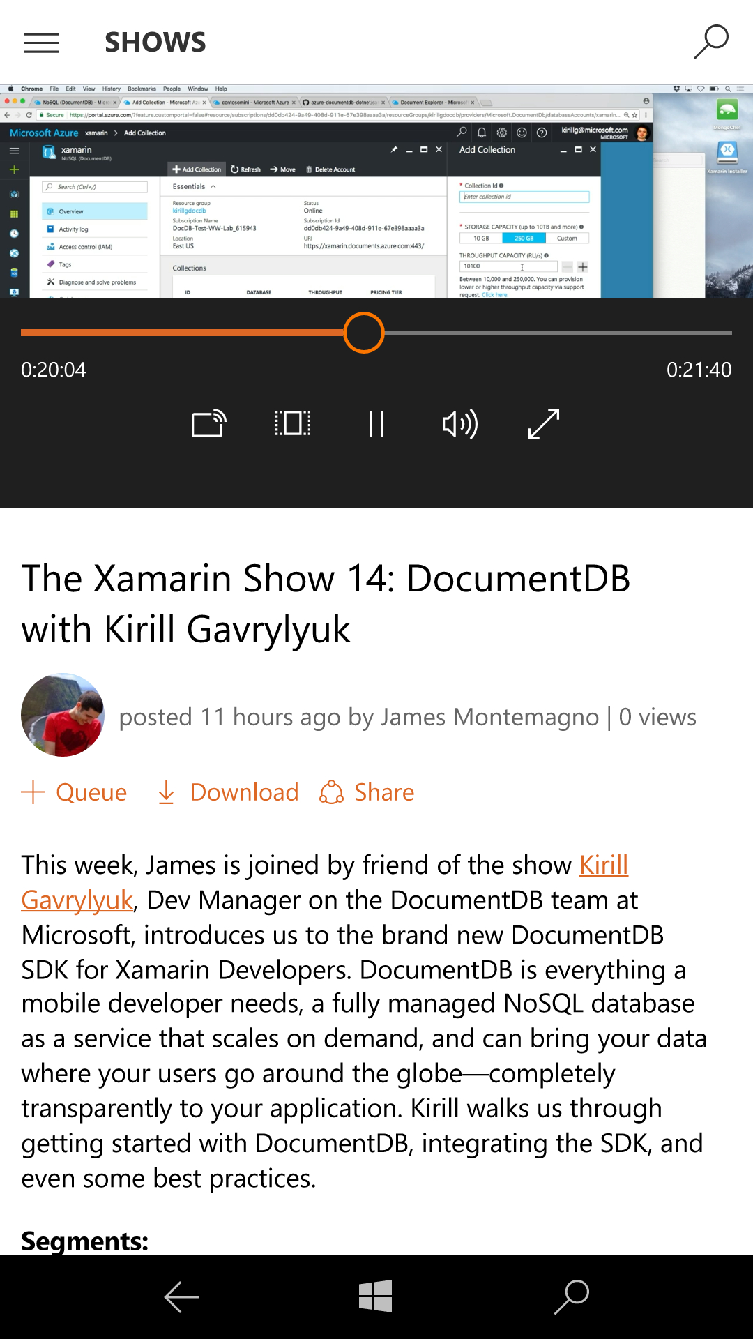 アプリ内でそのまま動画コンテンツの視聴や説明などを確認できる