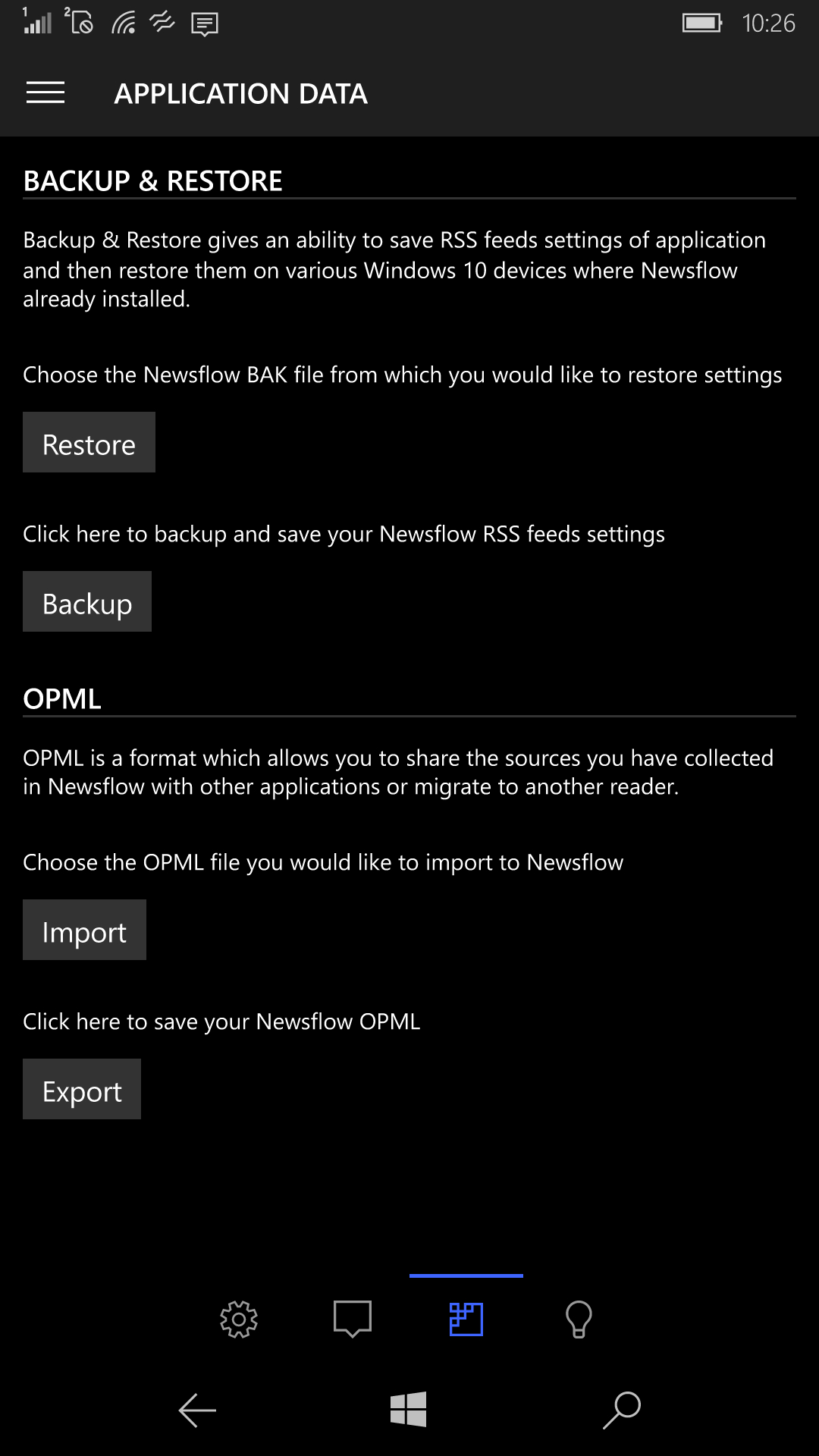同期エンジンを独自に備えているため、購読フィードのバックアップ・復元機能を備えている