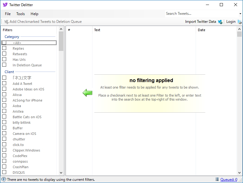 「Twitter Delitter」v1.00