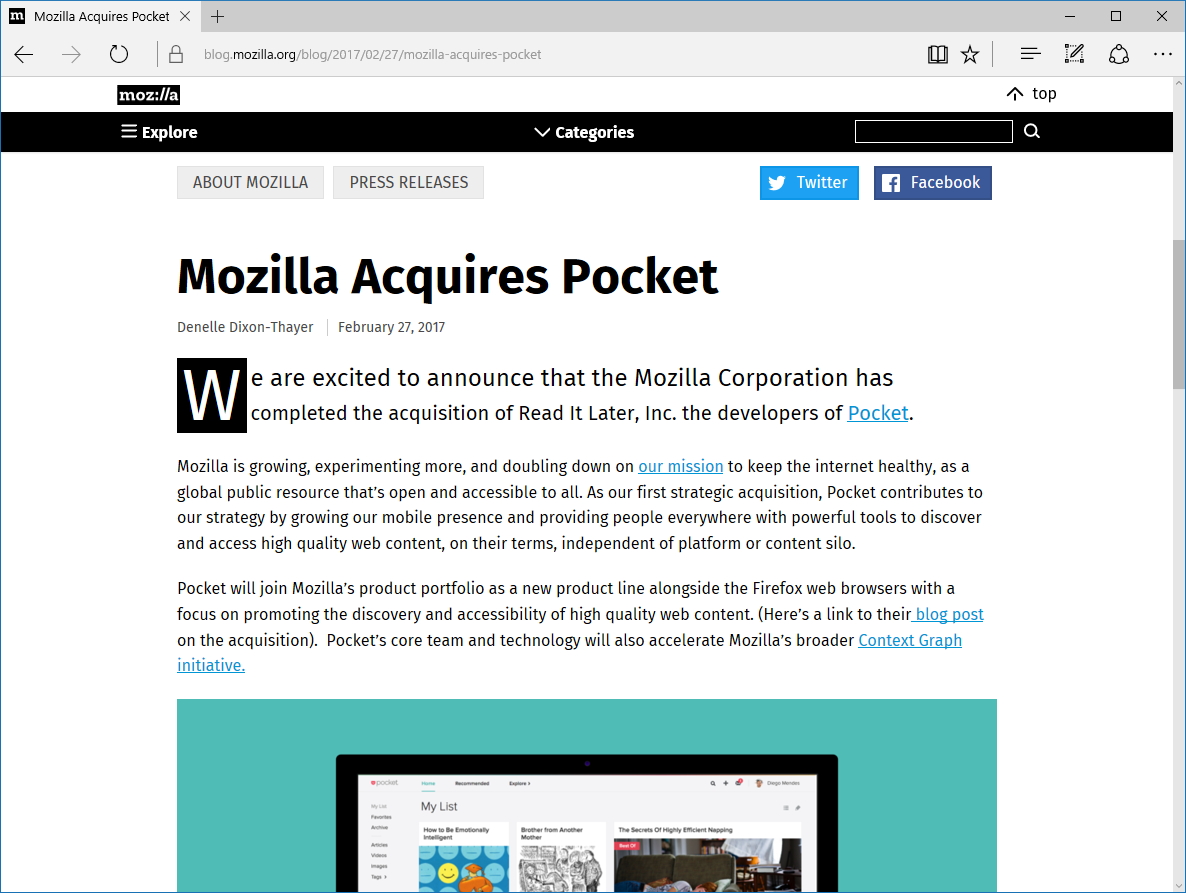 Mozilla Corporationのリリース