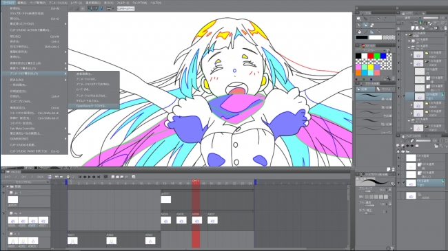 「CLIP STUDIO PAINT EX」が「OpenToonz」と連携可能に（プレスリリースより引用）