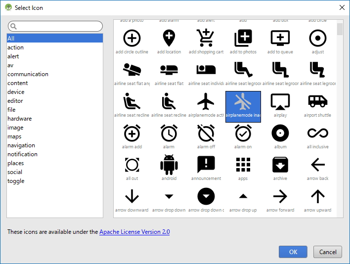 マテリアルアイコンウィザードのアップデート