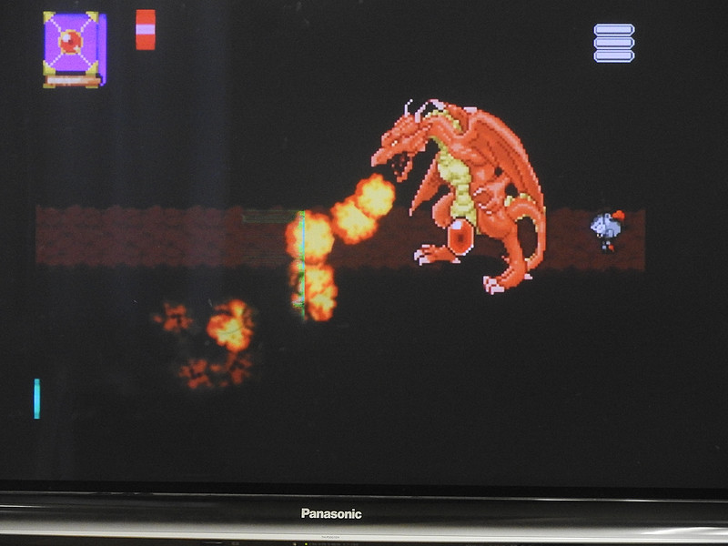 そうすると、ドラゴンは前方にしか炎を出せないので、無傷でドラゴンを倒すことができる