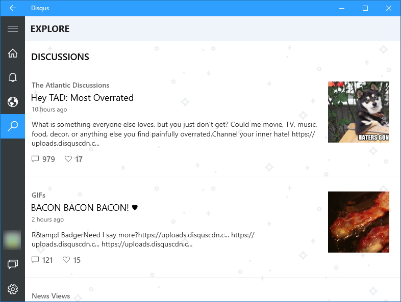 コメントやアバター、プロフィール、ブロックリストの管理などが行える。通知の受信も可能