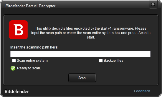 「Bitdefender Bart v1 Decryptor」