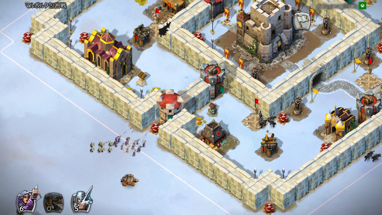 敵の攻撃から街を防衛したり、逆に敵の街を襲撃