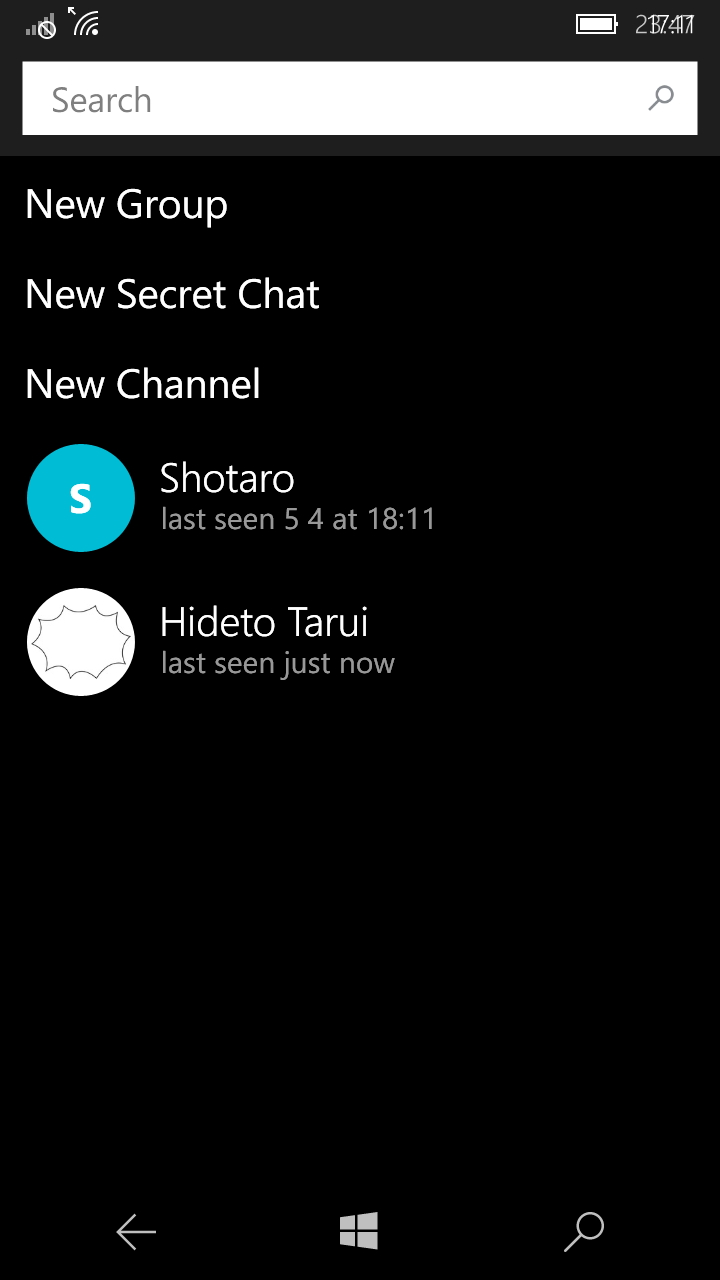 「Telegram Messenger」v2.0